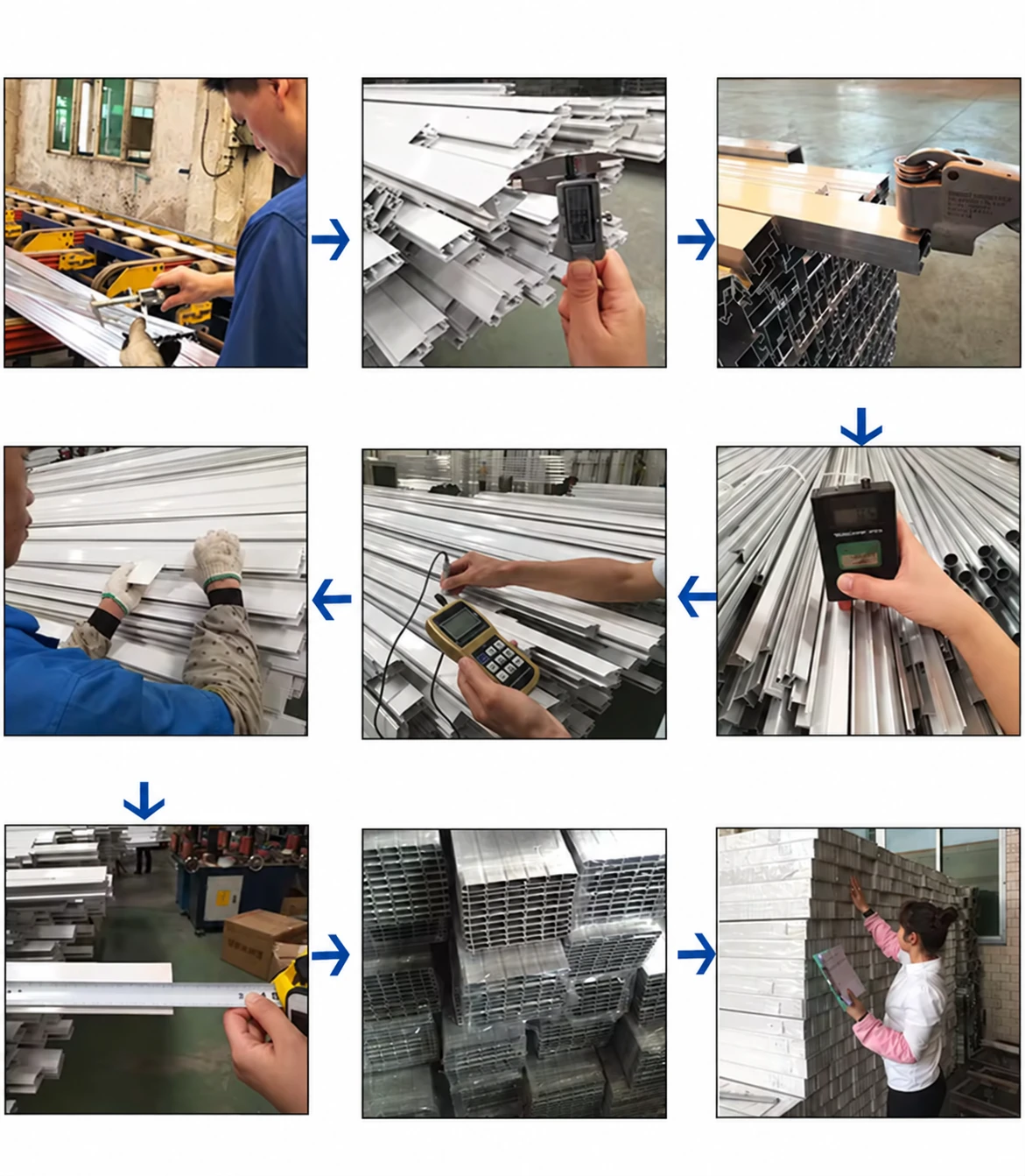 Aluminum profile quality-control inspection